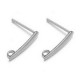 Roestvrij stalen (RVS) oorhangers 12x15mm - Antiek zilver